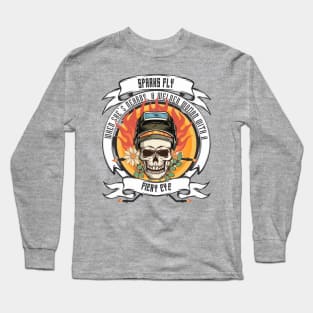 Sparks fly when shes nearby a welder woman with a fiery eye Long Sleeve T-Shirt